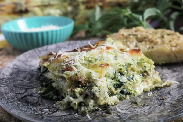 Pesto Chicken Lasagna #homemadelasagna
