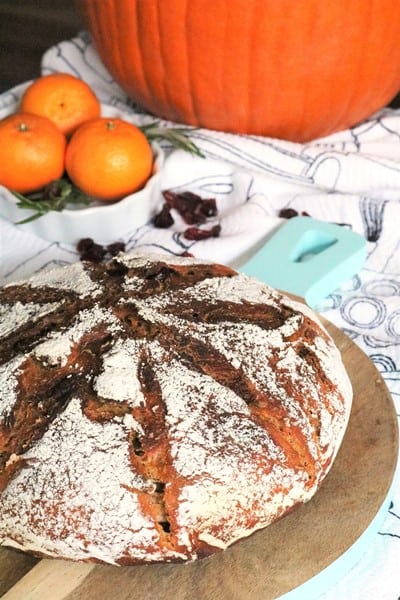 Cranberry Pumpkin Sourdough Bread Loaf