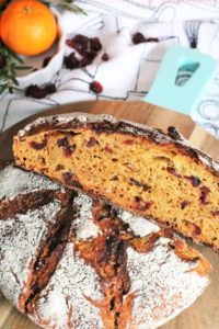 Cranberry Pumpkin Sourdough Bread #pumpkinbread
