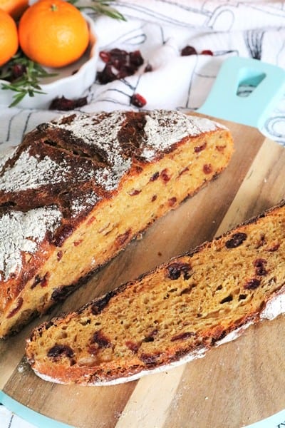 Cranberry Pumpkin Sourdough Bread #fall