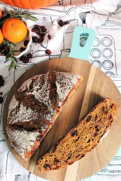 Cranberry Pumpkin Sourdough Bread #sourdough
