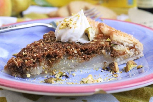 Gingered Pear Crumble Galette with Whipped Mascarpone