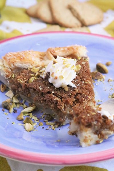 Gingered Pear Crumble Galette with Whipped Mascarpone #FallFlavors