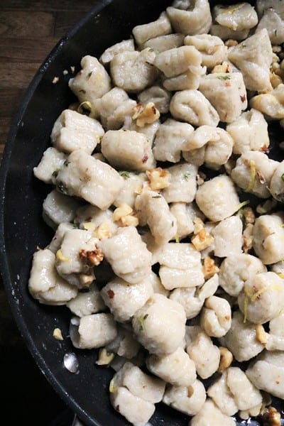 Sunchoke Ricotta Gnocchi Walnut Thyme Butter Sauce with Melissa's Produce