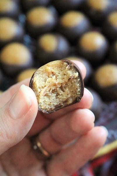 Buckeye Cake Balls #PBchocSat