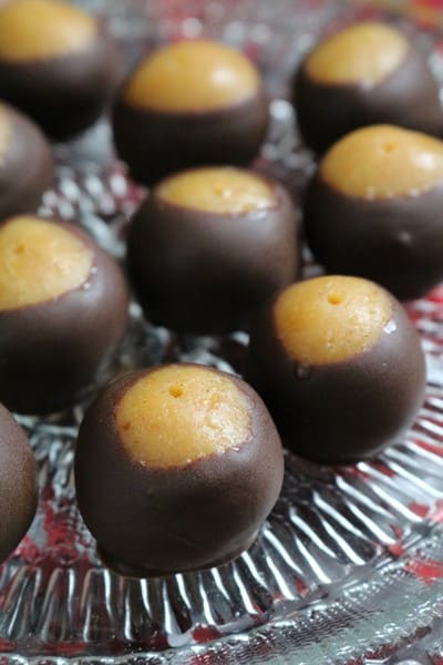 Buckeye Cake Ball Truffles