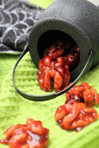 Candied Walnuts that look like Bloody Brains #spooky