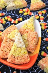 Candy Corn Rice Crispy Treats #marshmallow