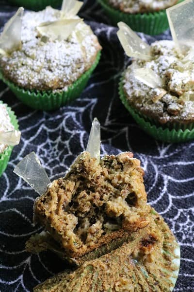 Moldy Glass Matcha Zucchinii Muffins #zucchini #matcha