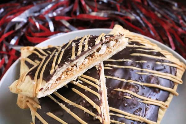 Homemade Pop-Tart with Peanut Butter Filling and Chocolate Glaze