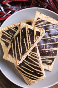 Peanut Butter & Chocolate Glazed Pop-Tarts #PBchocSat #buckeye #poptart