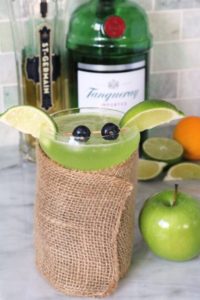 Baby Yoda Cocktail made with St. Germain and Gin