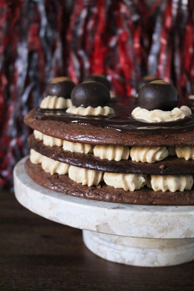 Buckeye Macaron Layer Cake