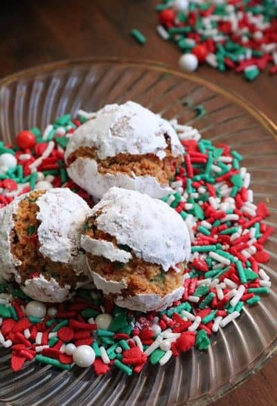 Christmas Confetti Amaretti Cookies #thespiffycookie