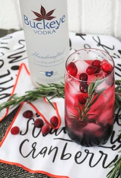 Cranberry Vodka with Rosemary