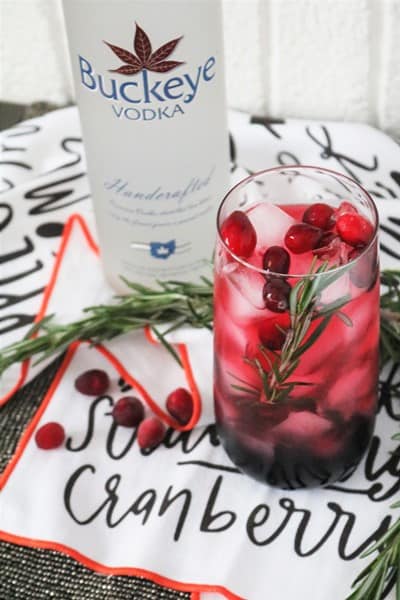 Cranberry Vodka with Rosemary