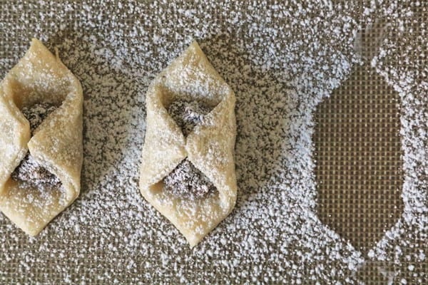 Kolaczki Cookies with pecan filling