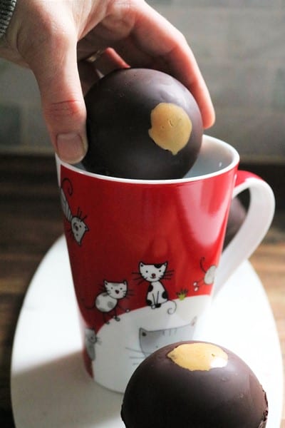 Homemade Buckeye Hot Chocolate Bombs