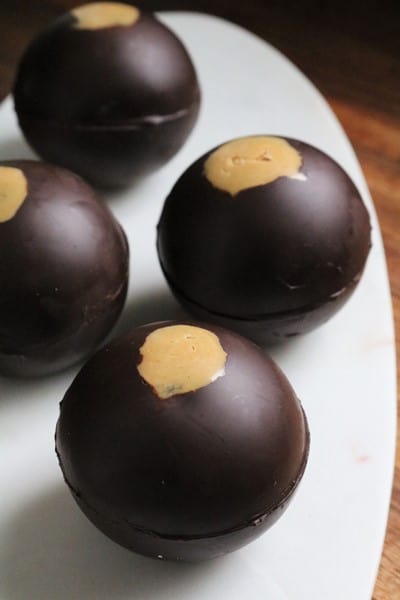 Buckeye Hot Chocolate Bombs #buckeyes