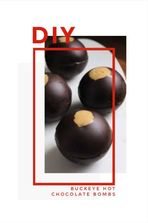 DIY Buckeye Hot Chocolate Bombs #ohiostate