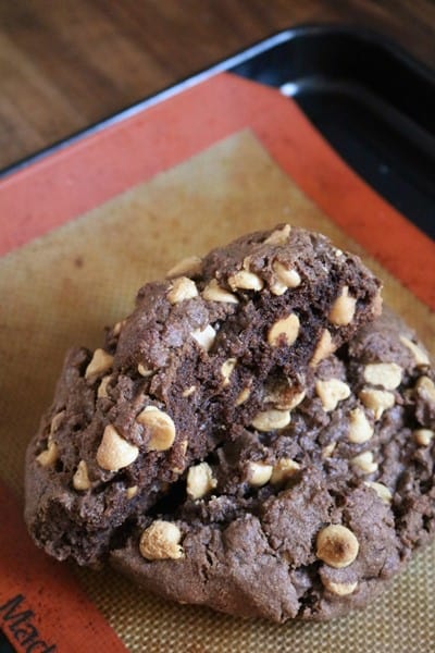 Giant Chocolate Peanut Butter Chip Cookie for One