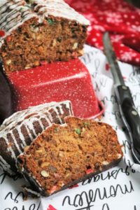 Rum Glazed Fruit Cake Banana Bread Loaf #thespiffycookie #fruitcake #bananabread