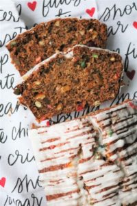 Rum Glazed Fruit Cake Banana Bread Sliced