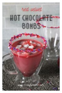 Red Velvet Hot Chocolate Bombs #hotcocoabombs #valentinesday