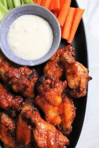 Slow Cooker Honey Buffalo Wings.