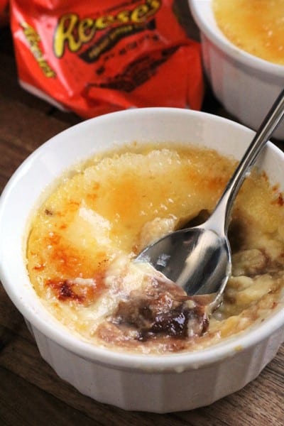 Slow Cooker Crème Brûlée with a Peanut Butter Cup