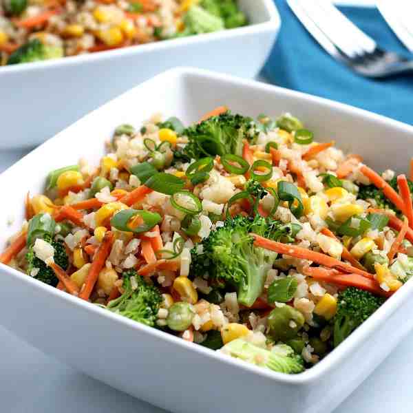 Cauliflower Rice Stir Fry by Vegan in the Freezer