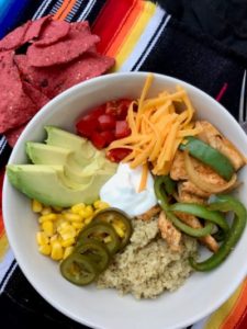 Chicken Fajita Quinoa Bowls by Savory Moments