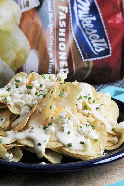 Ohio Potato Chip Alfredo Nachos