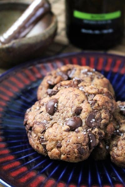 Olive Olive Oil Dark Chocolate Chip Cookies #thespiffycookie