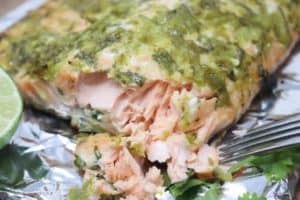Oven-Baked Cilantro Lime Salmon by Simply Low Cal