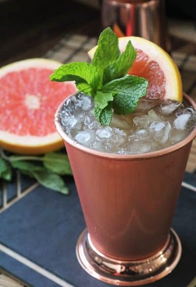 Grapefruit Mint Julep #bourbon #mint #julep #grapefruit
