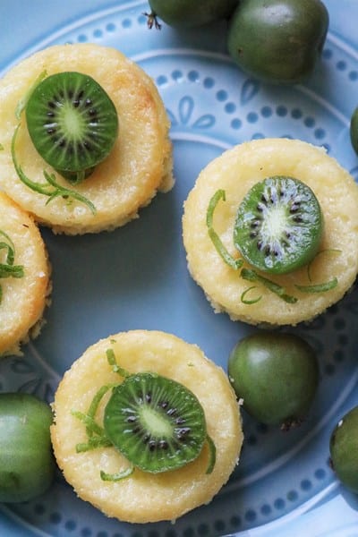 Kiwi Coconut Key Lime Mini Cheesecakes