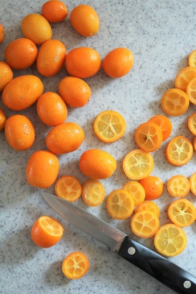 Sliced kumquats