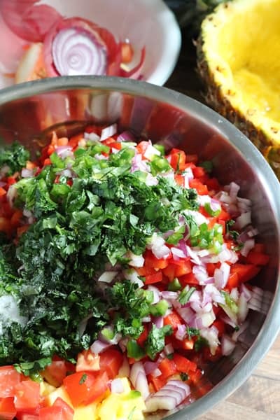 Fresh Pineapple Salsa Ingredients