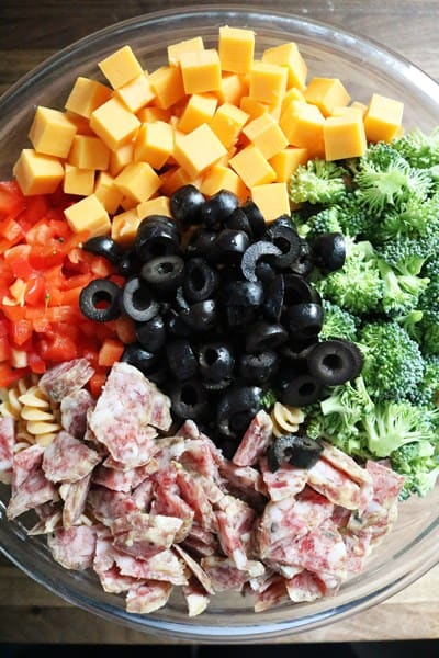 Easy Pasta Salad Ingredients