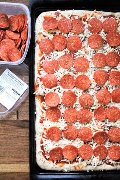 Focaccia Pepperoni Pizza