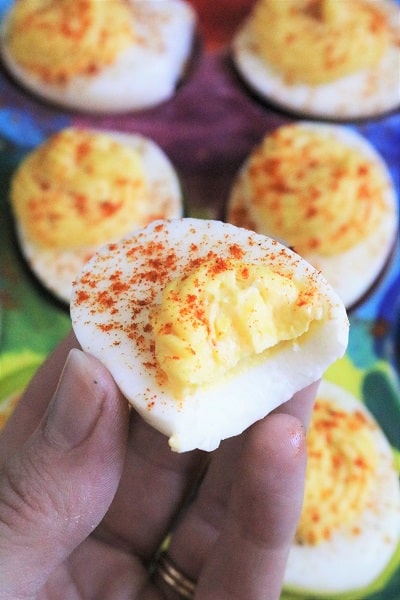 BBQ Deviled Eggs Bite