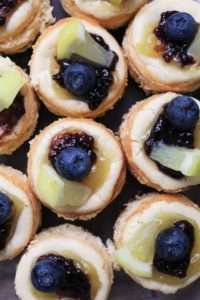 Individual Blueberry Lemon Ricotta Cheesecake Minis