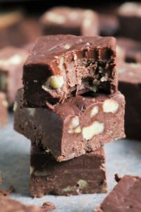 Magic Chocolate Walnut Fudge Stack