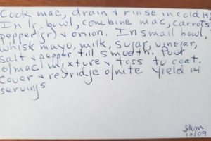 Mom's Sweet Mac Salad DIrections
