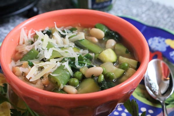 Bowl of Spring Minestrone Soup