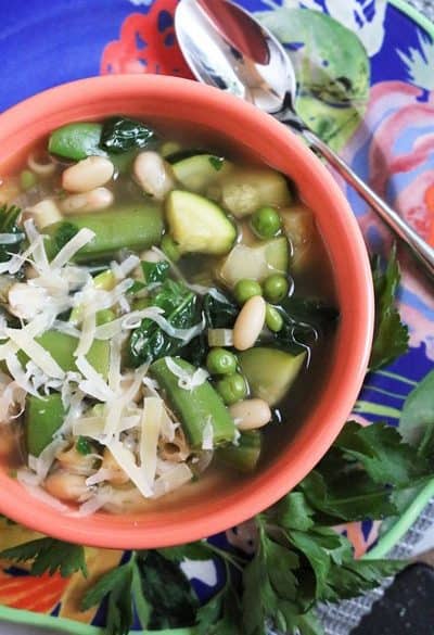 Spring Green Minestrone Soup