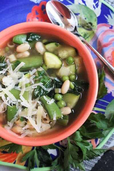 Spring Green Minestrone Soup