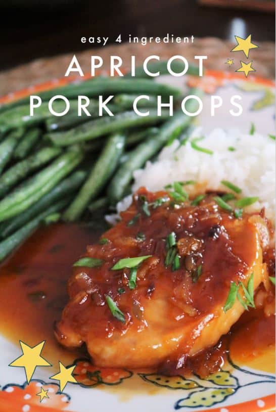Easy Four Ingredient Apricot Pork Chops