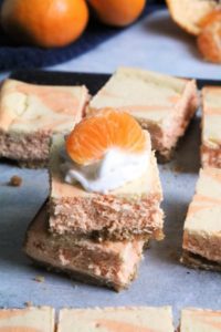 Orange Creamsicle Cheesecake Bars with Oreo Crust